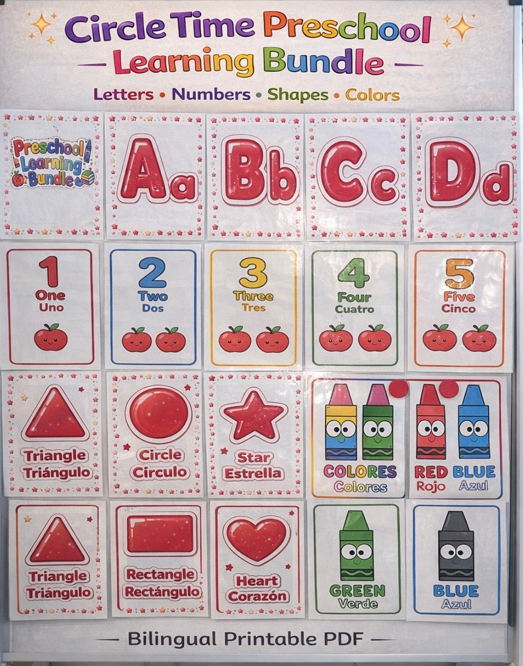 Circle Time Preschool Learning Bundle Bilingüe